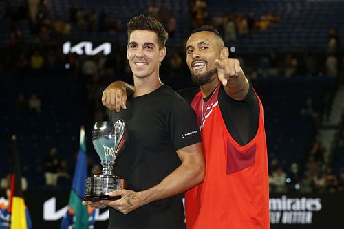 Nick Kyrgios and Thanasi Kokkinakis at the 2022 Australian Open