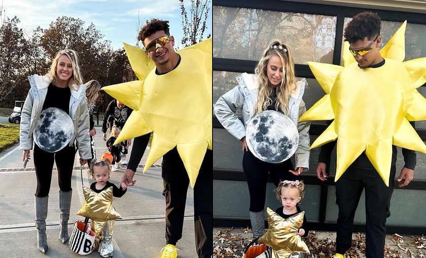 Patrick Mahomes and Brittany dress up as a family for Halloween