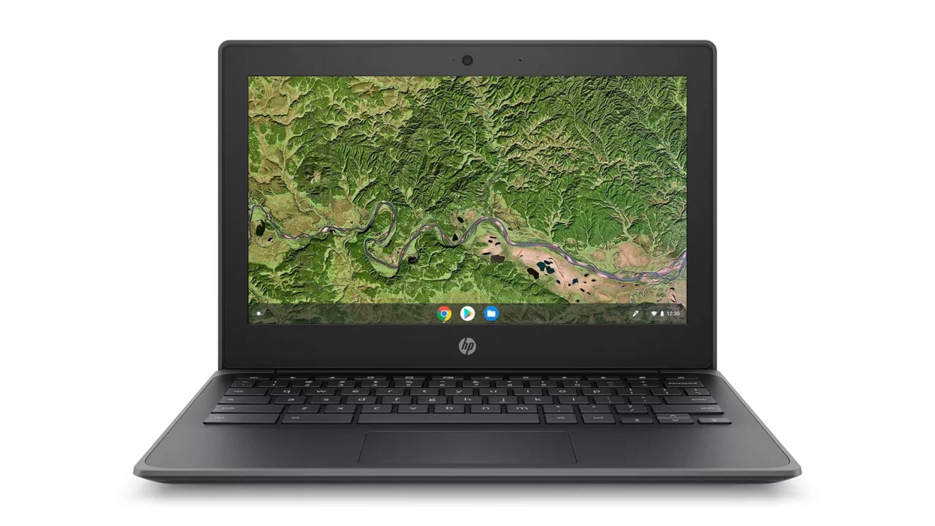 The 11.6&quot; HP Chromebook from the front (Image via Walmart)