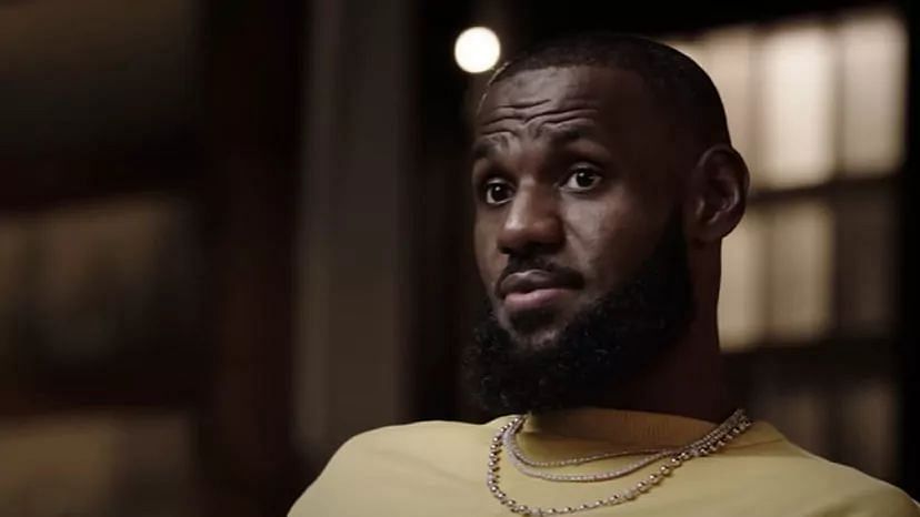 LeBron James during an episode of his show &quot;The Shop&quot;