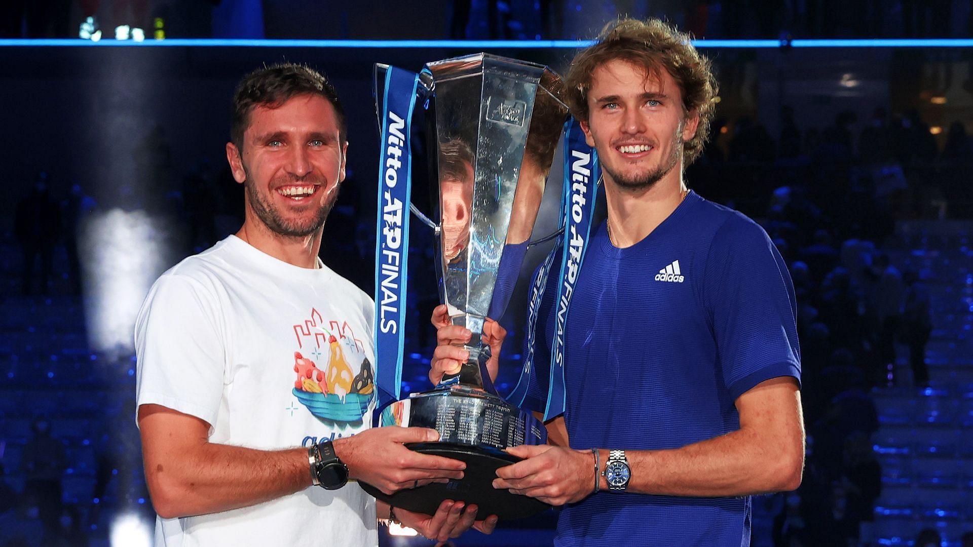 Mischa Zverev (L) and Alexander Zverev