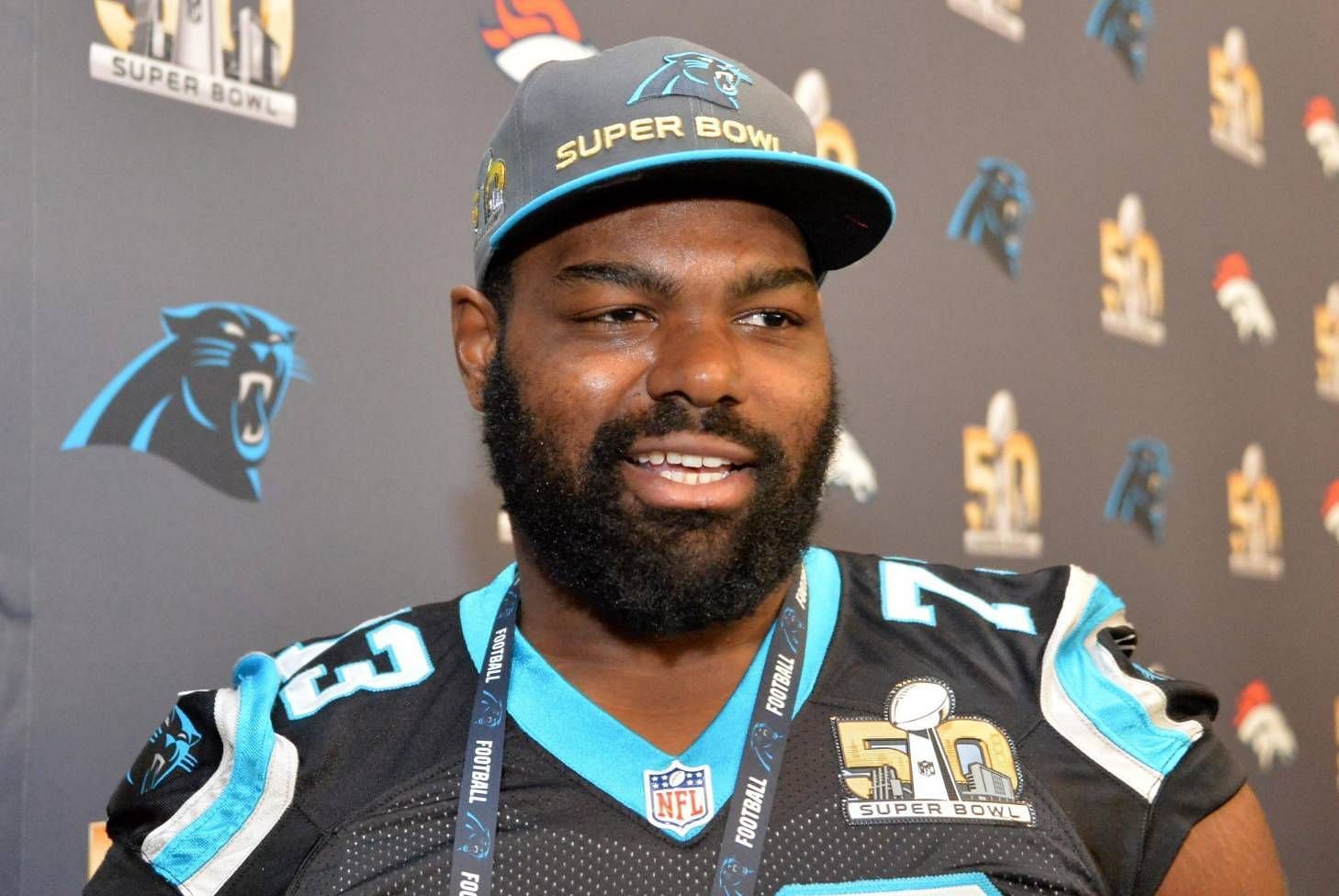 Michael Oher with the Carolina Panthers