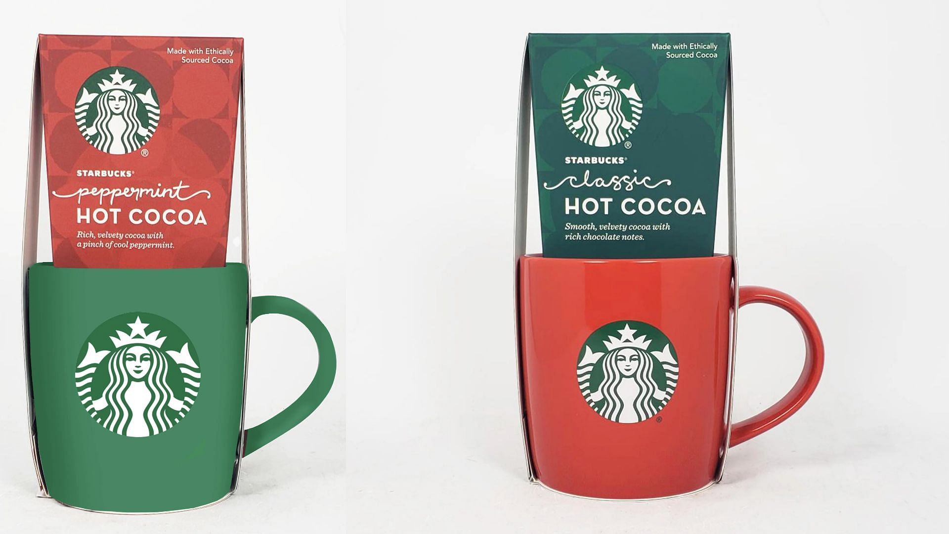 Starbucks Holiday Mug with Cocoa Set, 2 Piece Gift Set (Image via Walmart)