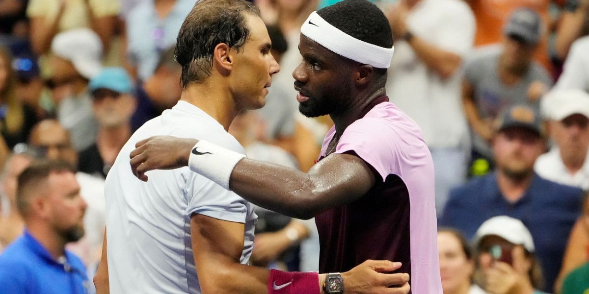 Rafael Nadal and Frances Tiafoe pictured at the 2022 US Open.