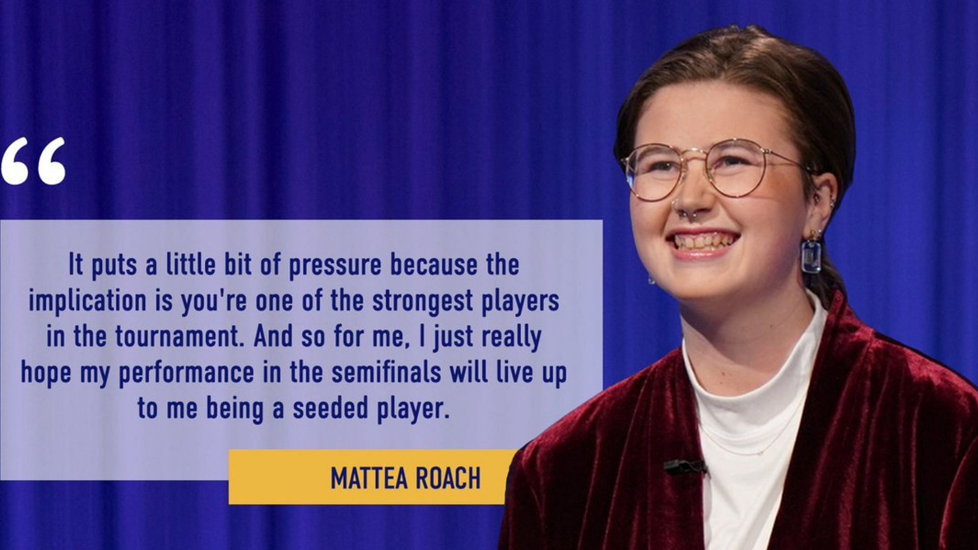 Mattea Roach: Tonight&#039;s winner (Image via @Jeopardy/Twitter)