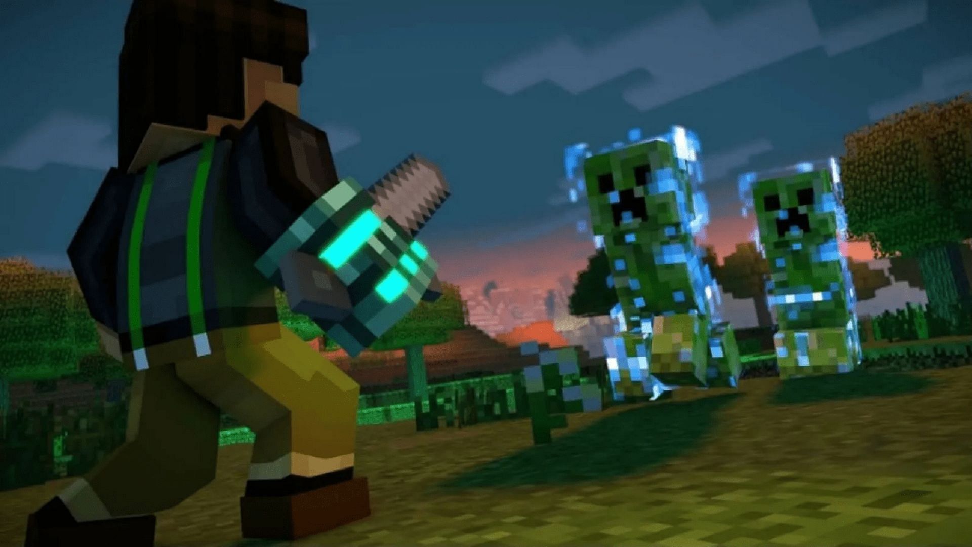 A Charged Creeper is the current method of obtaining a Piglin head in the newest snapshot (Image via Mojang)