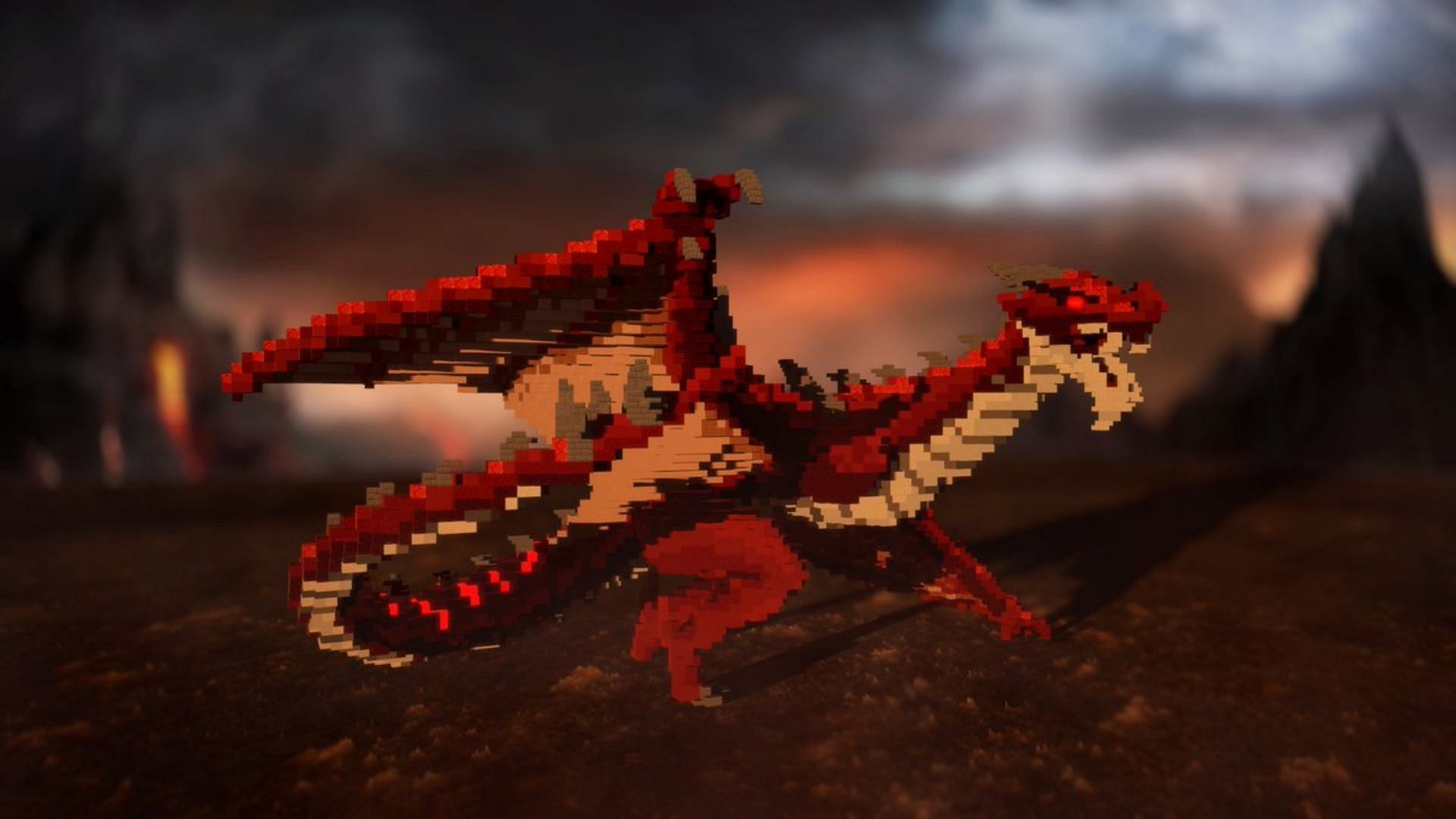 Red dragon was originally planned for Minecraft by Notch (Image via Twitter/@Khal_ester)