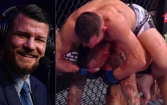 "That will bring the head up pretty quick" - Michael Bisping suggests an alternative for 'fish-hooking' to Michael Chandler as Dustin Poirier calls him a "dirty motherf***er"