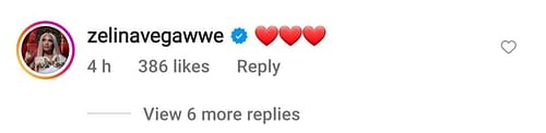 Zelina Vega commented on Andrade's post