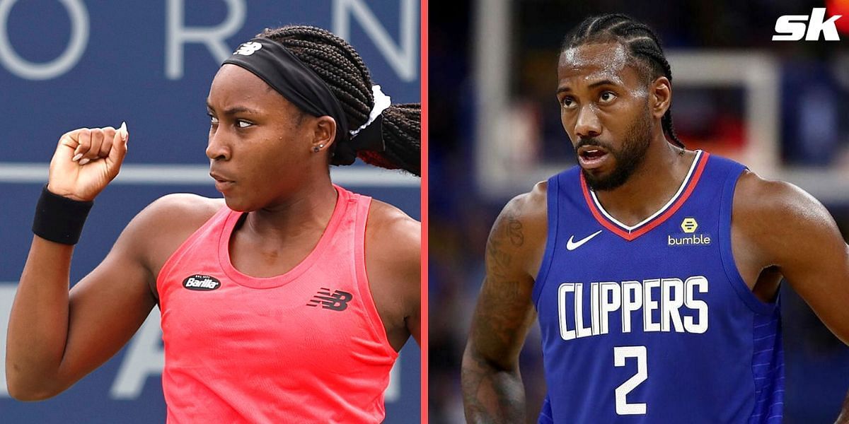 Coco Gauff (L) and Kawhi Leonard