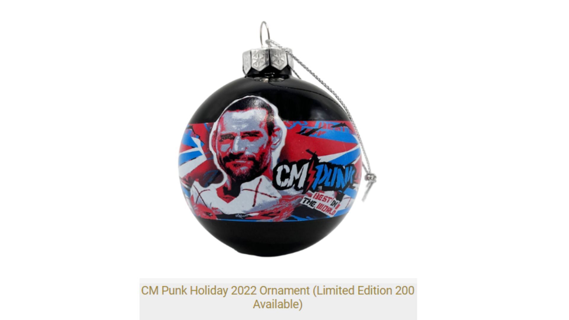 CM Punk Ornament in All Elite Wrestling Shop