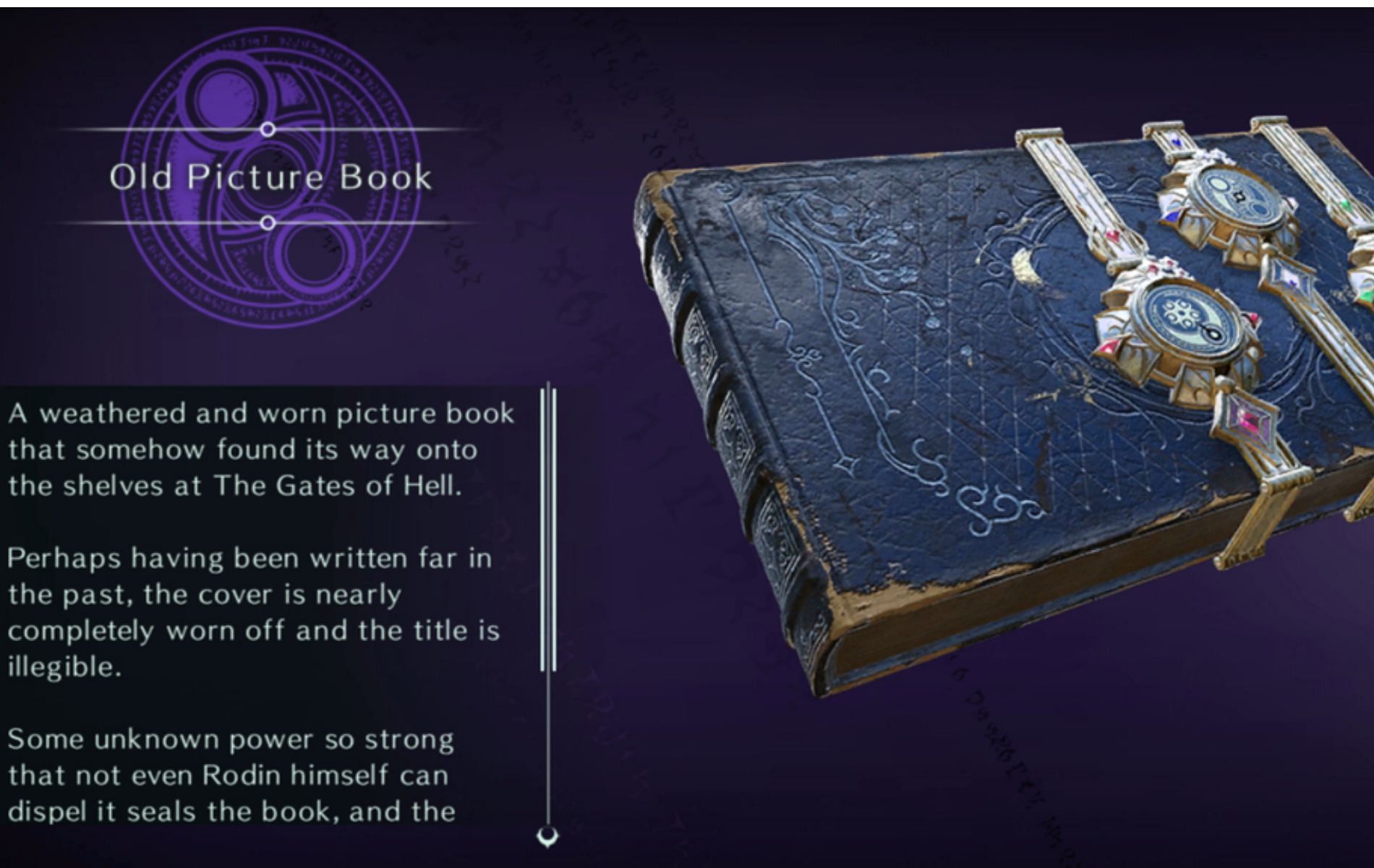 The old picture book can be bought in-game (image via Platinum Games)