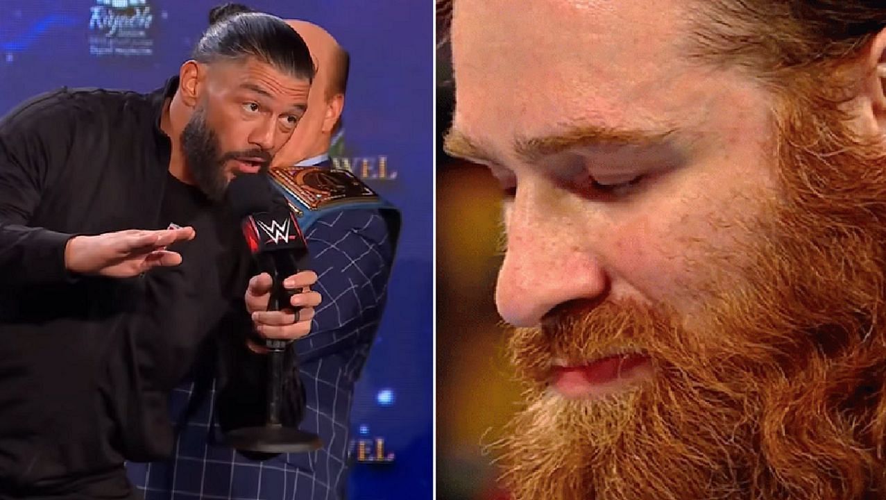 Roman Reigns (left); Sami Zayn (right)