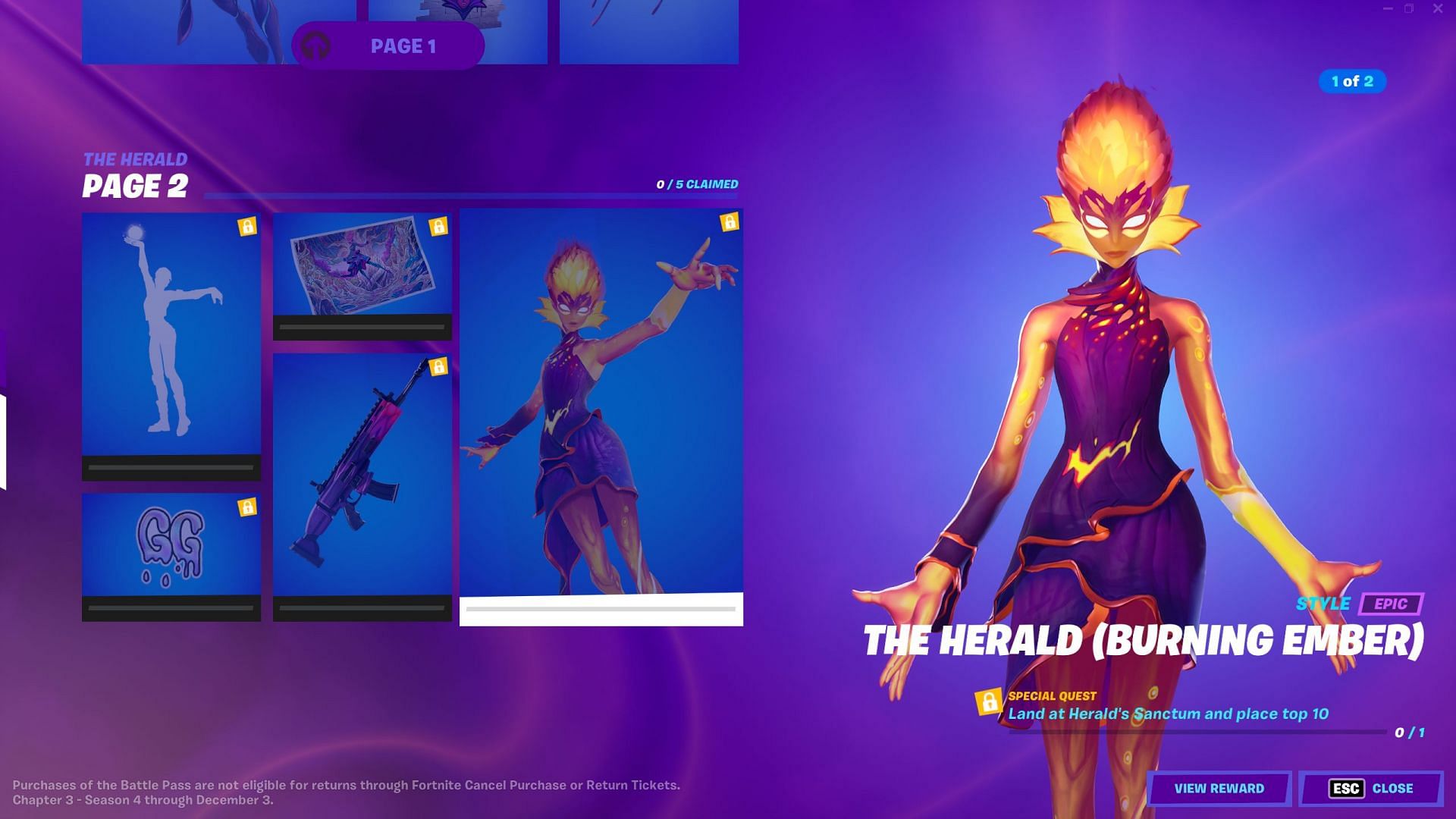 The super style for The Herald looks amazing (Image via Epic Games)