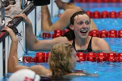 What happened at Katie Ledecky's first-ever Olympic final at the London Olympics?