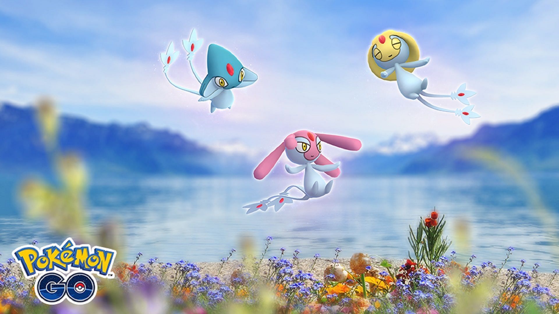 Mesprit and its fellow members of the Lake Guardians (Image via Niantic)