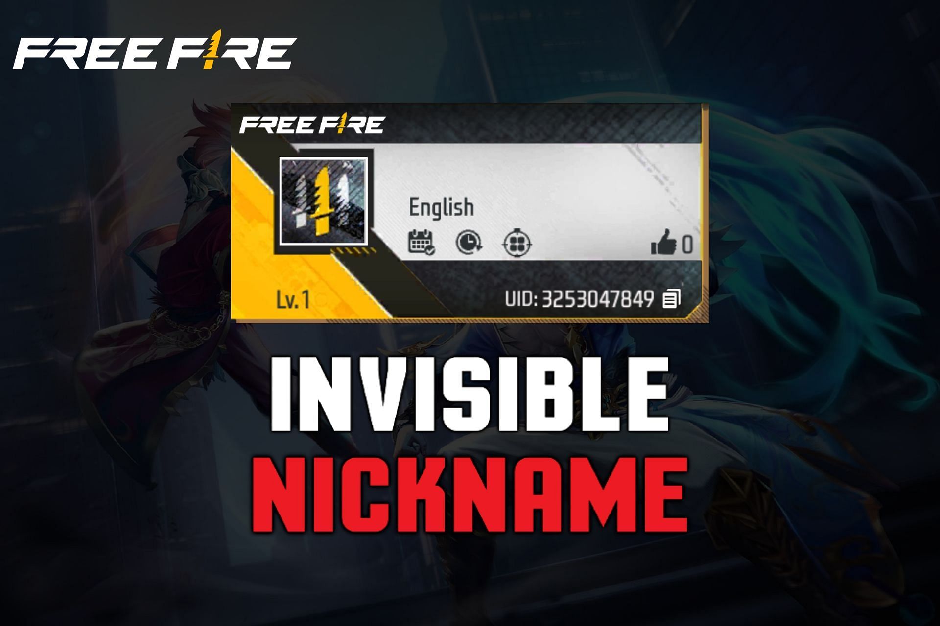 Invisible names is one of the ways to get stylish Free Fire name (Image via Sportskeeda)