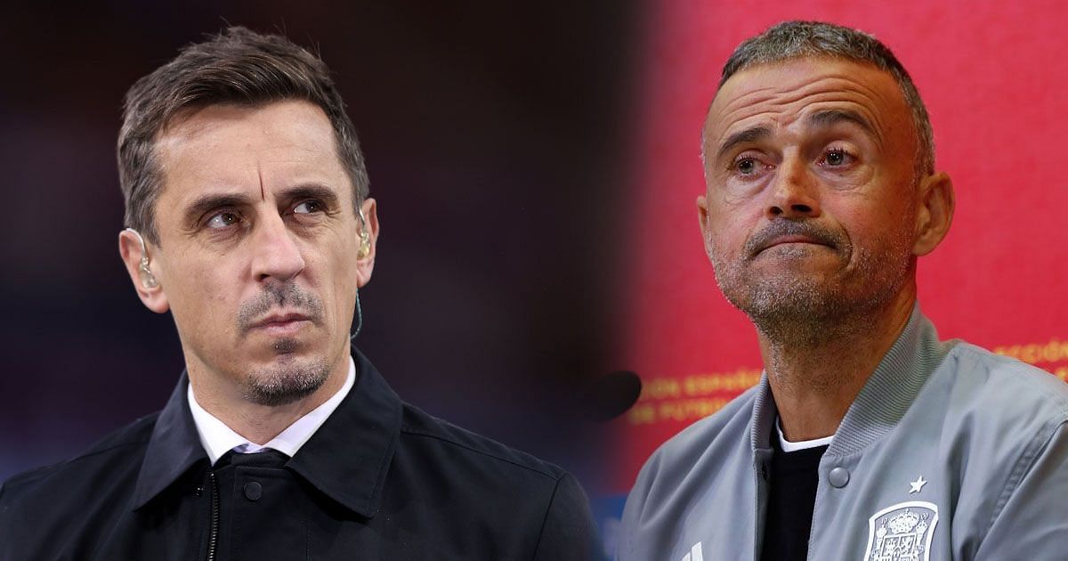 [L-to-R] Gary Neville and Luis Enrique.