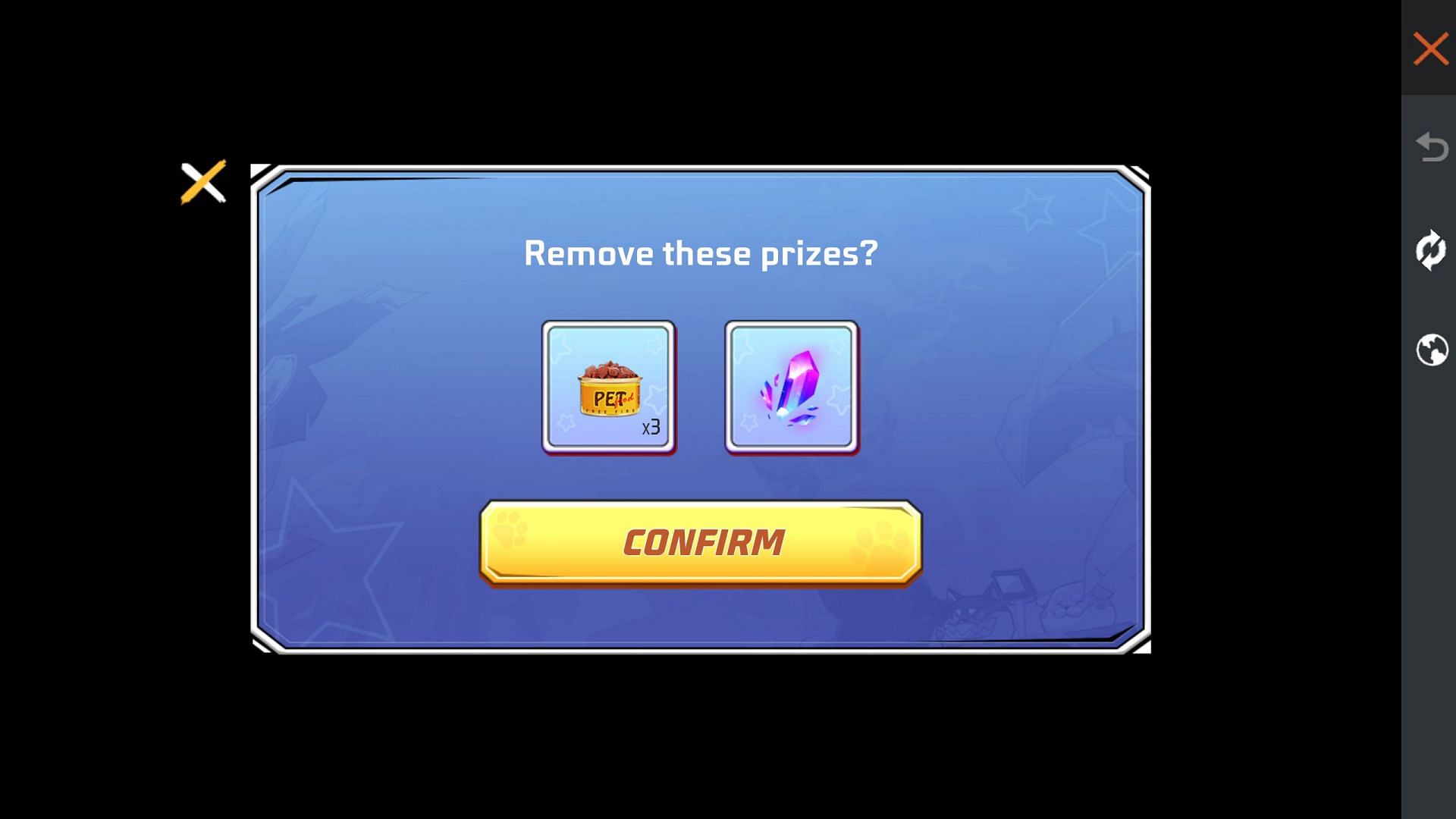 Remove the prizes to proceed forward (Image via Garena)