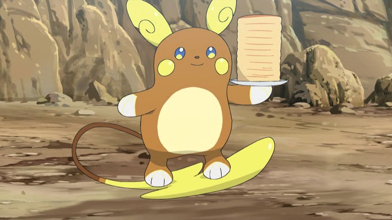 Alolan Raichu as it appears in the anime (Image via The Pokemon Company)