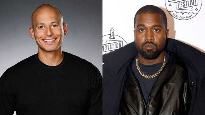 Kanye West slams former fitness trainer Harley Pasternak in recent tweet (Image via Harley Pasternak and Getty Images)