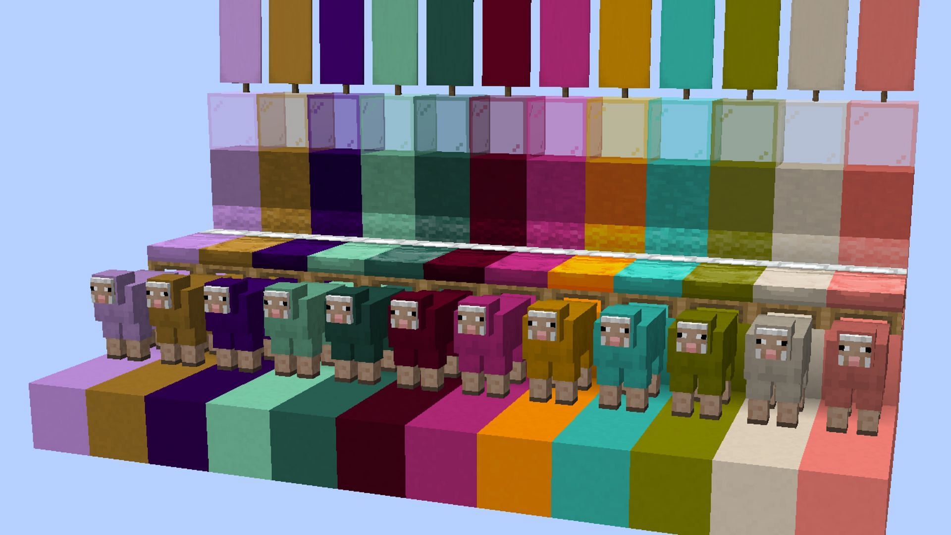 Minecraft Redditor added 12 new dyes that can be downloaded as a mod (Image via Reddit/u/itayfedar)