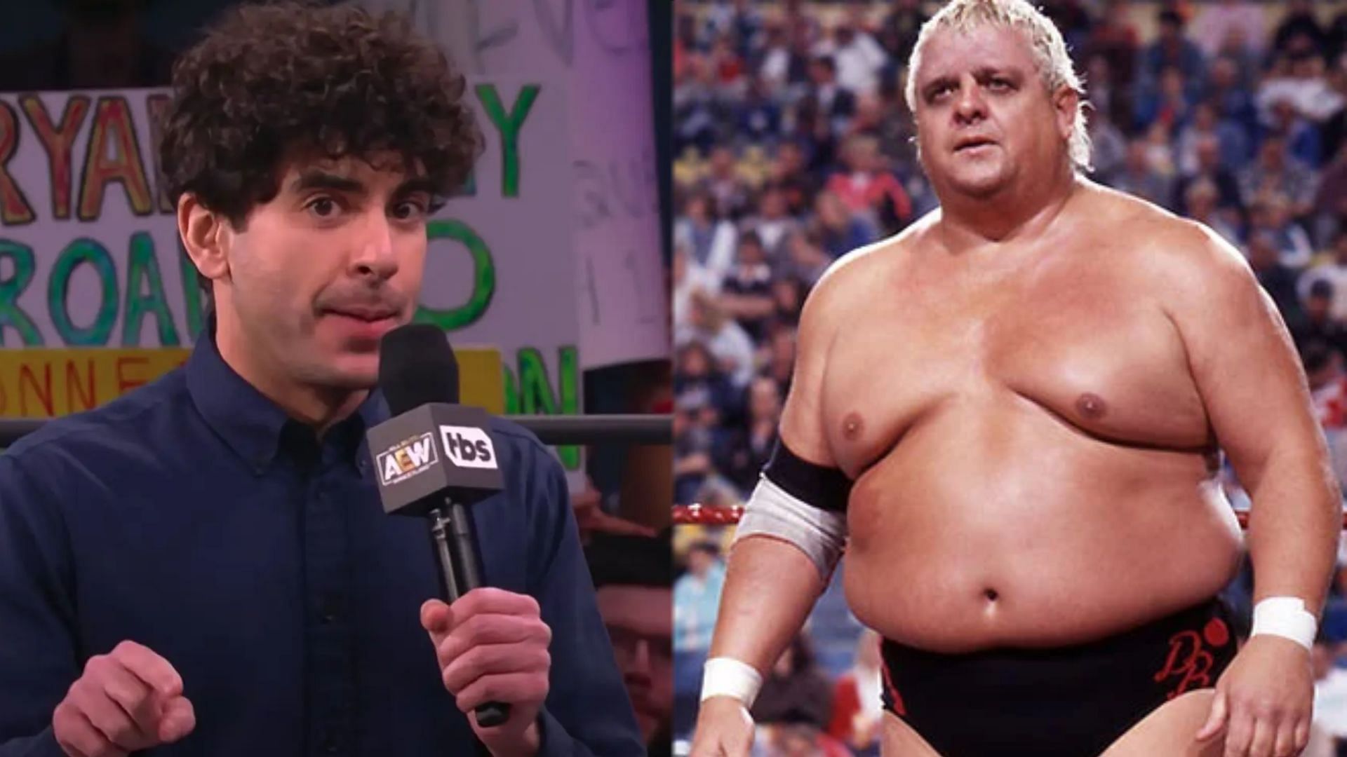 Tony Khan (Left), Dusty Rhodes (Right).