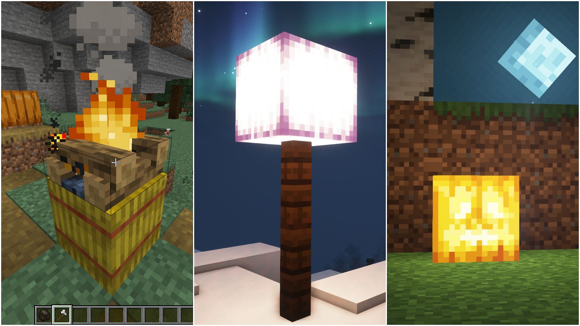 There are loads of blocks that emit light in Minecraft (Image via Sportskeeda)