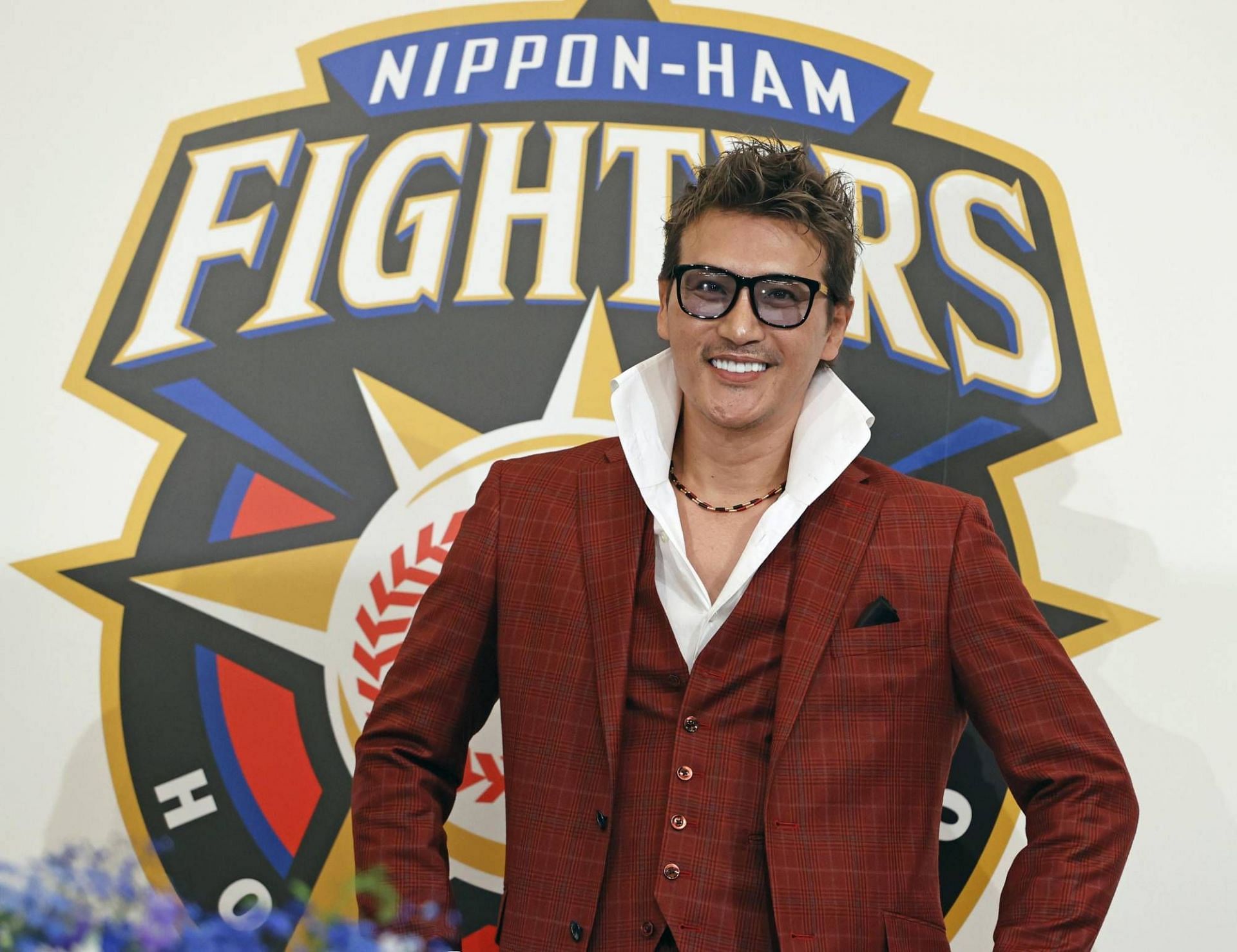 A Pacific League of Japanese Professional Baseball launches at ES CON Field  Hokkaido, a new ballpark of Nippon Ham Fighters in Kitahiroshima, Hokkaido  Prefecture on March 30, 2023. The opening game between