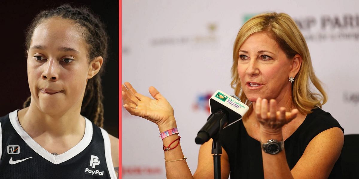 Brittney Griner (L) and Chris Evert.