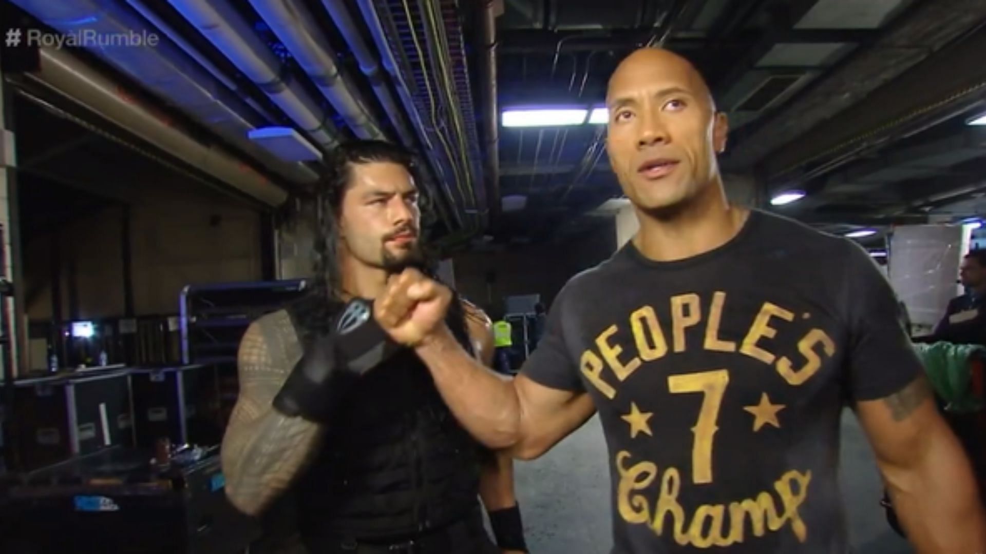 The Rock came to the aid of Roman Reigns at the Royal Rumble 2015.