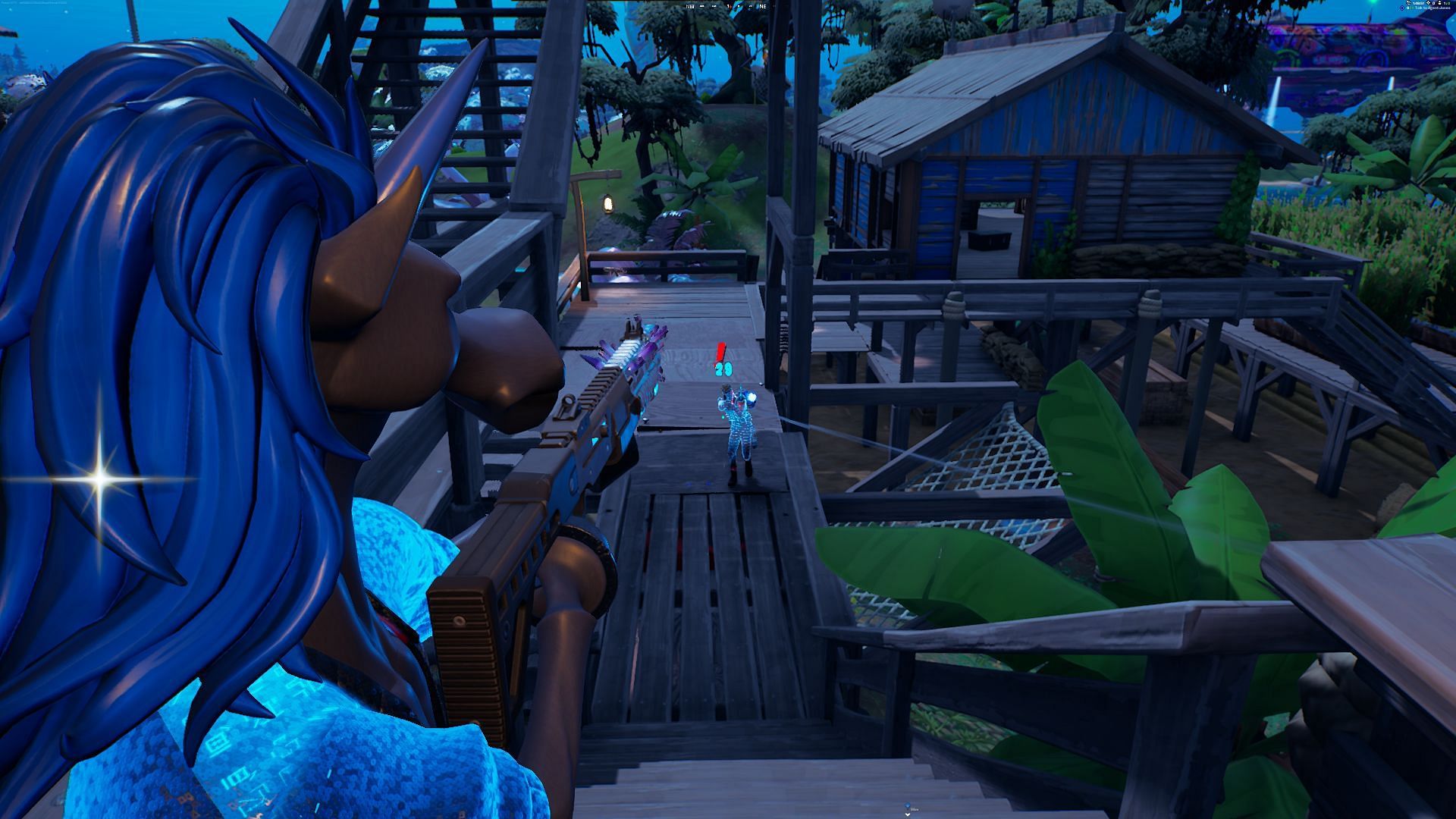 Aim for the head to eliminate them quickly (Image via Epic Games/Fortnite)