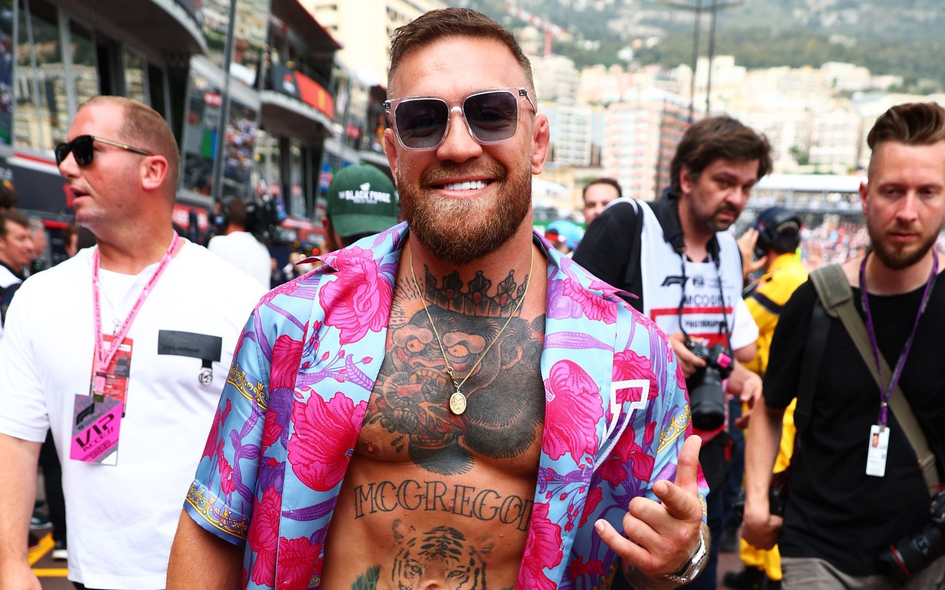 Conor McGregor at the F1 Grand Prix at Circuit de Monaco