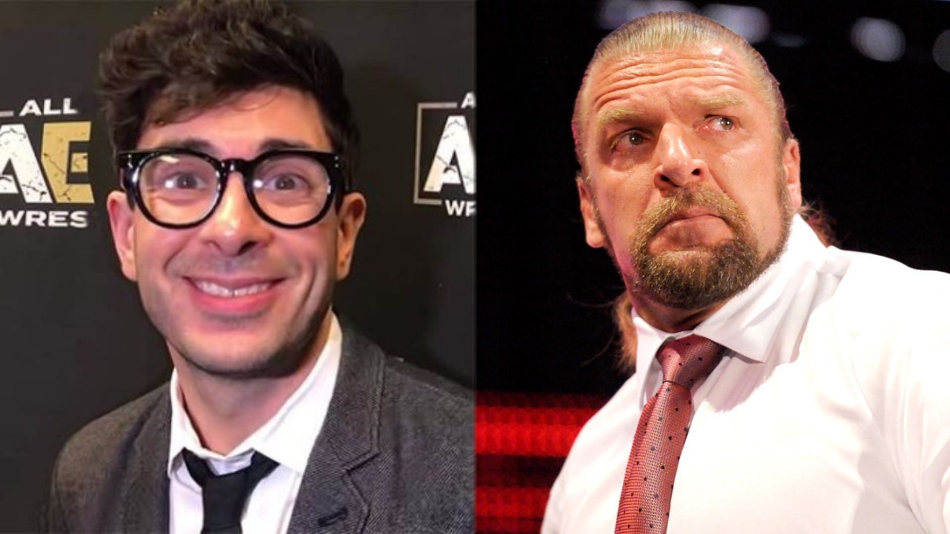 Tony Khan (left),Triple H (right).