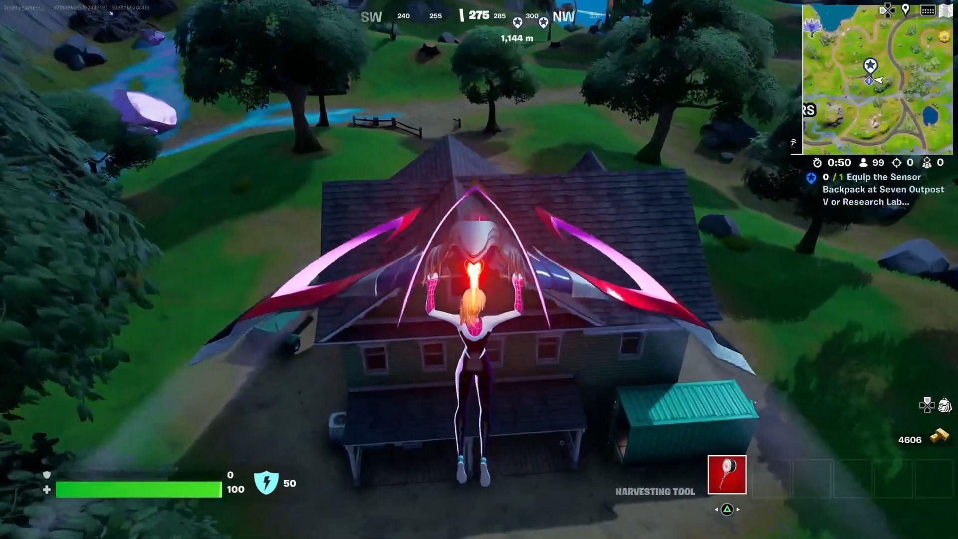 To record energy signatures around Loot Lake, you should land in the area (Image via Epic Games)