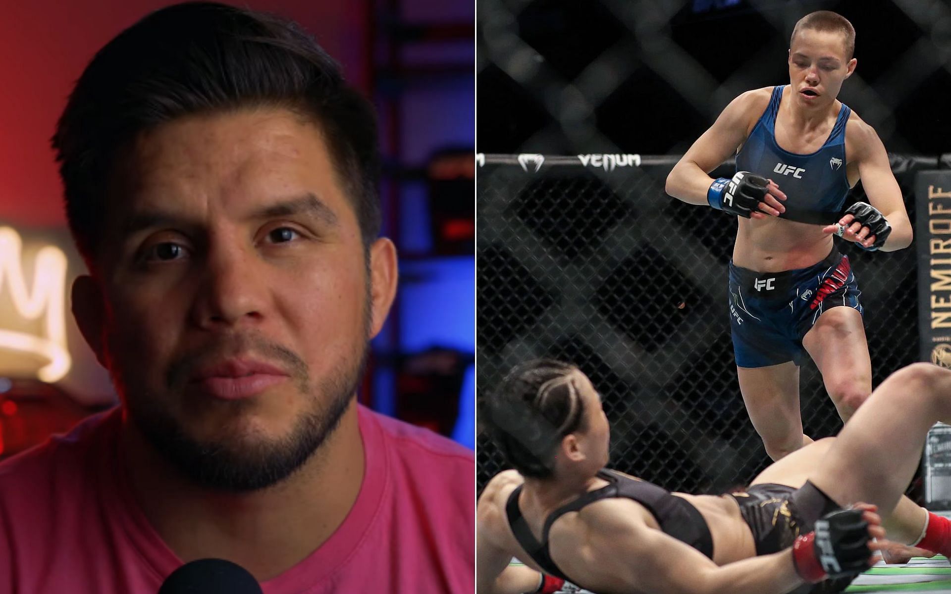 (L) Henry Cejudo (Photo credit: Henry Cejudo - YouTube (R) UFC 261