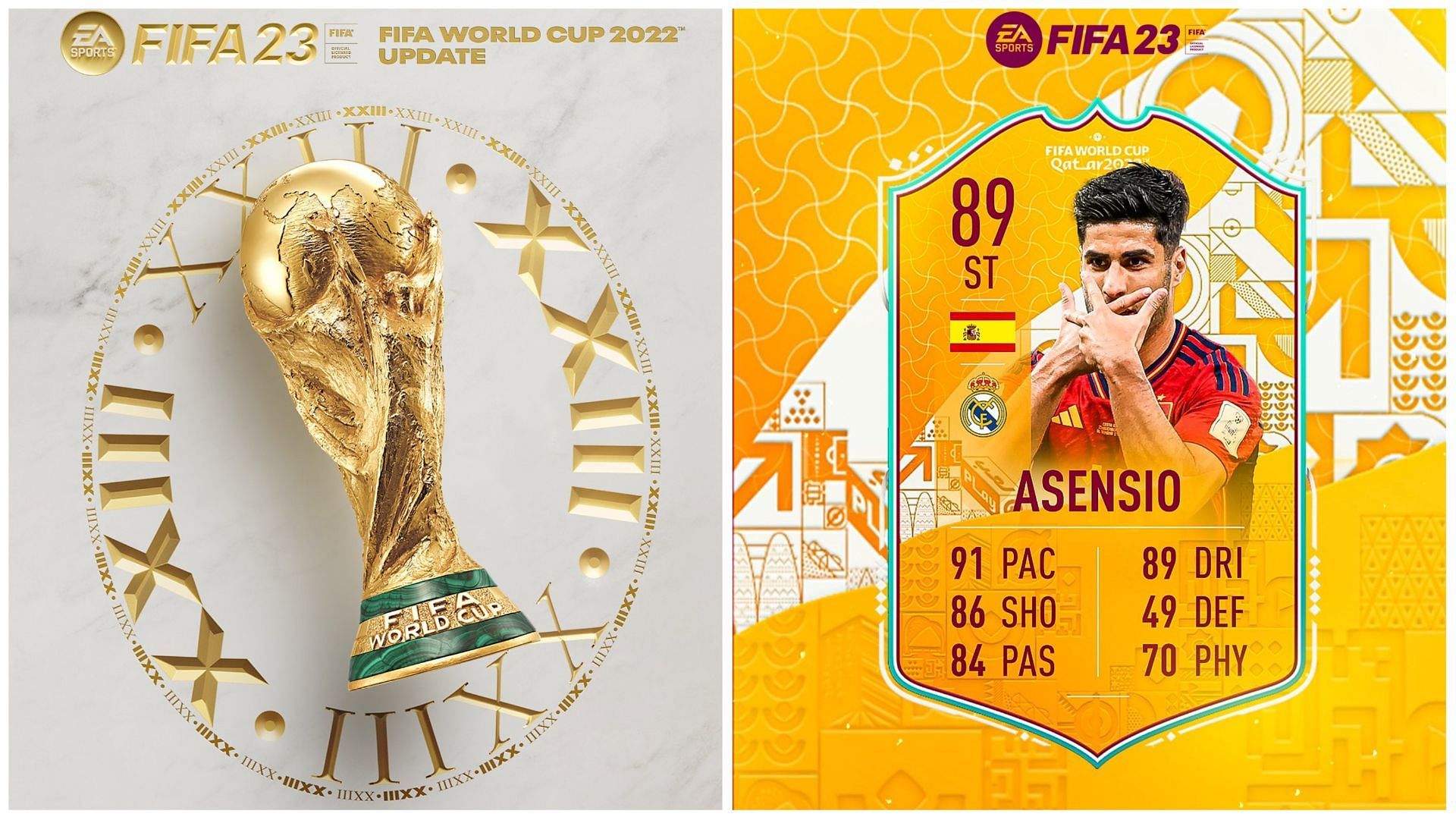 Marco Asensio is rumored to receive a special card soon (Images via EA Sports and Twitter/FUT Sheriff)