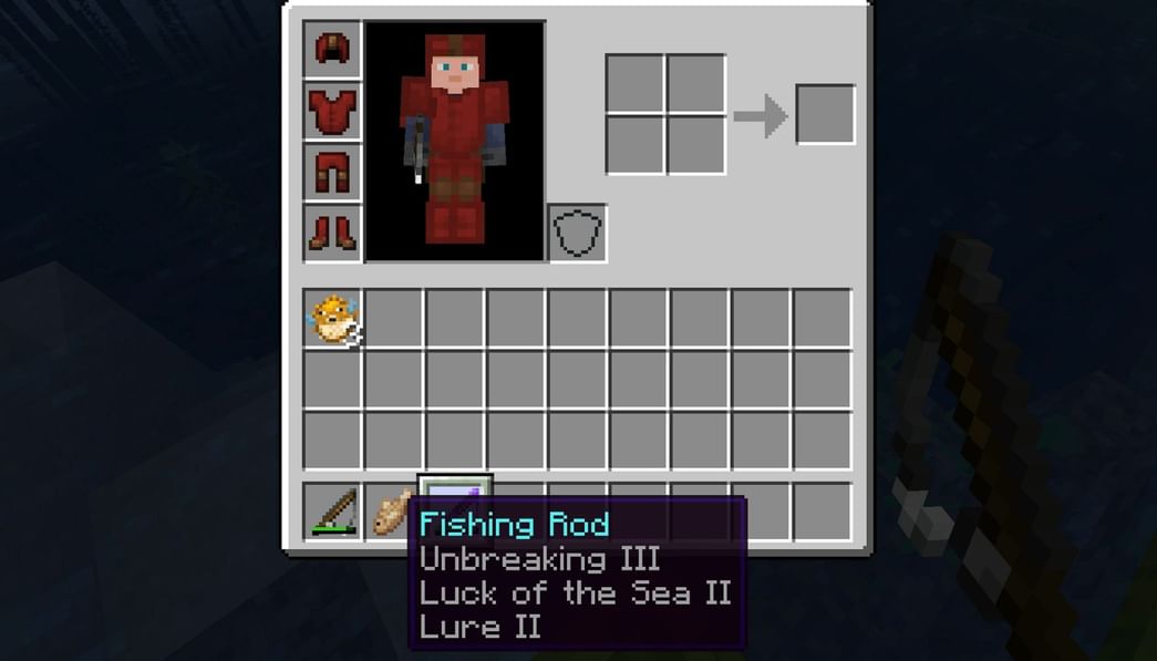 Minecraft player gets unbelievable enchanted fishing rod while fishing