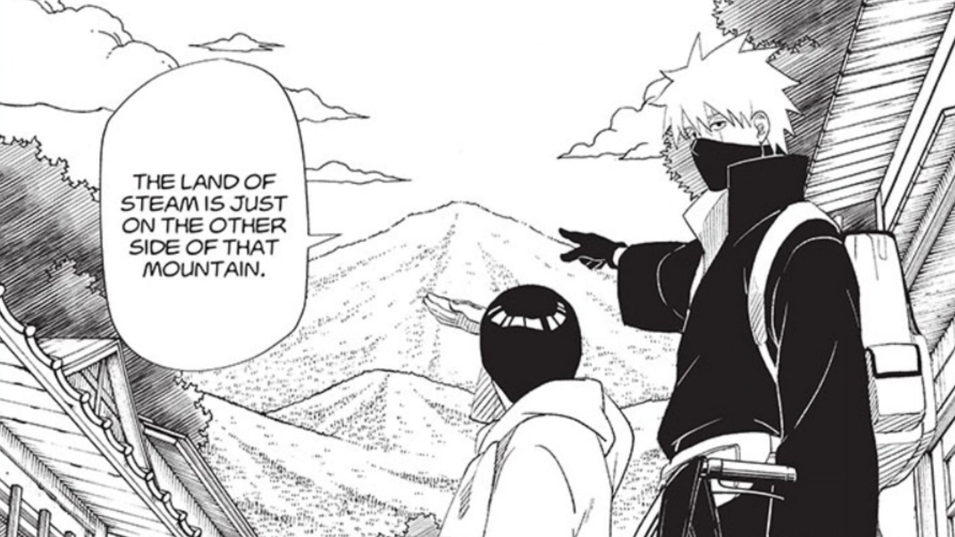 Kakashi and Guy in Naruto: Konoha&#039;s Story chapter 2 (Image via Shueisha)