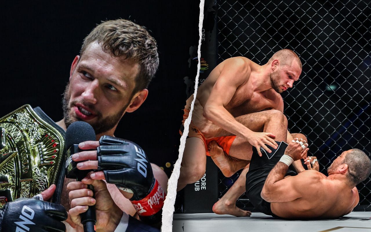 Reinier de Ridder (Left) and De Ridder grappling (Right)