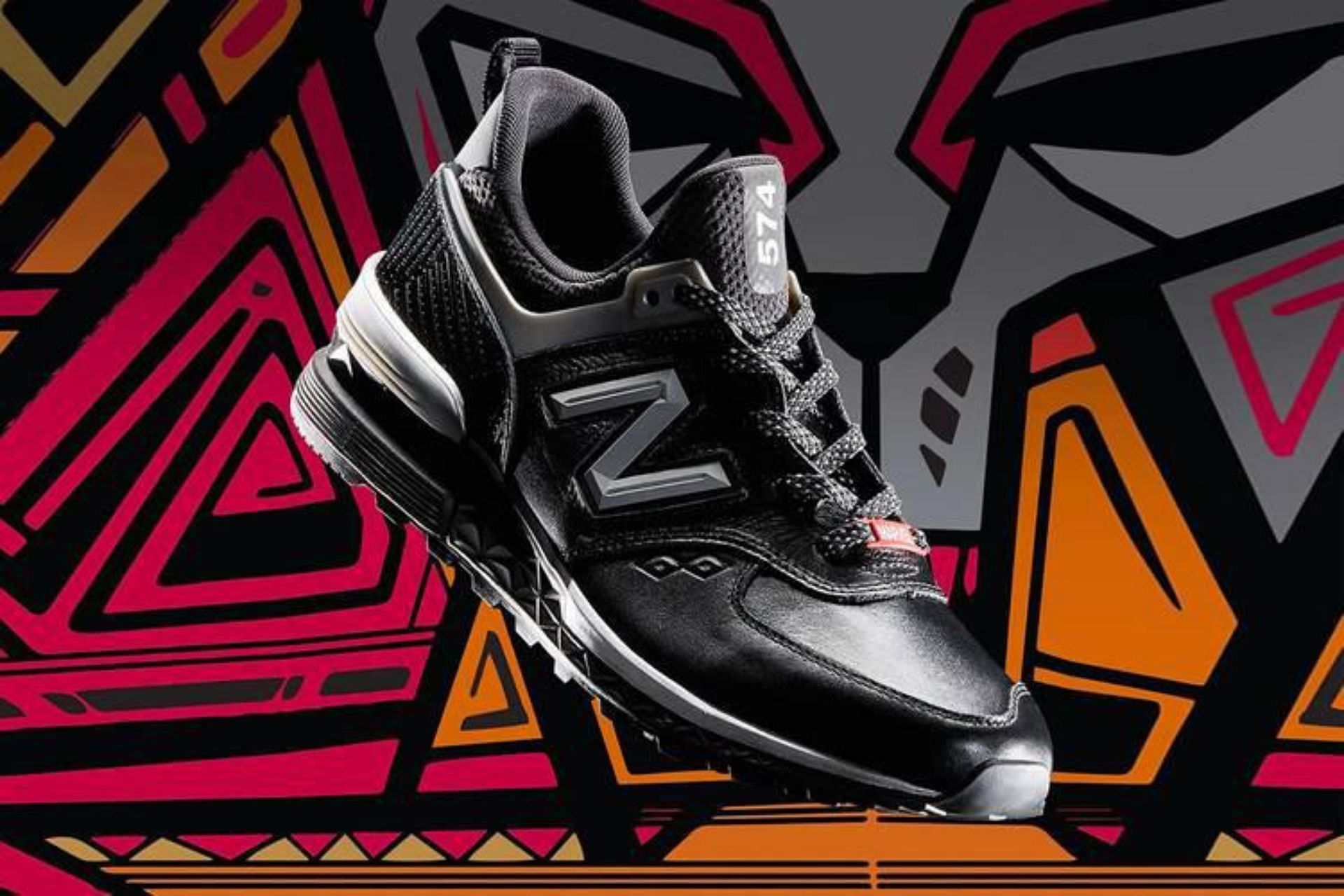Take a closer look at the collab&#039;s 574 shoe (Image via New Balance)