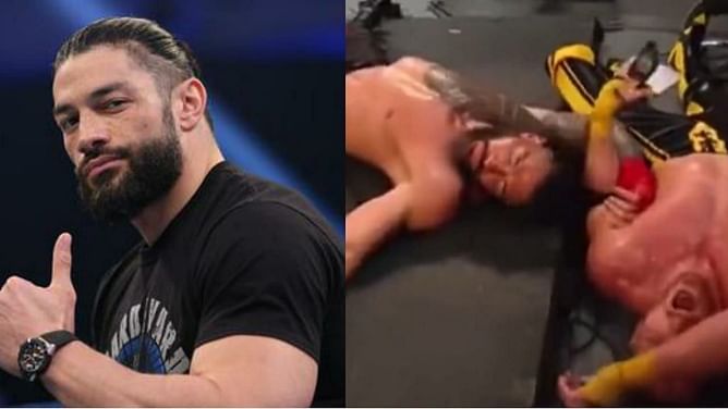 WWE Crown Jewel में Roman Reigns ने खतरनाक मूव का शिकार होने के बाद दुश्मन से पूछा हालचाल, देखें दिल जीत लेने वाला वीडियो