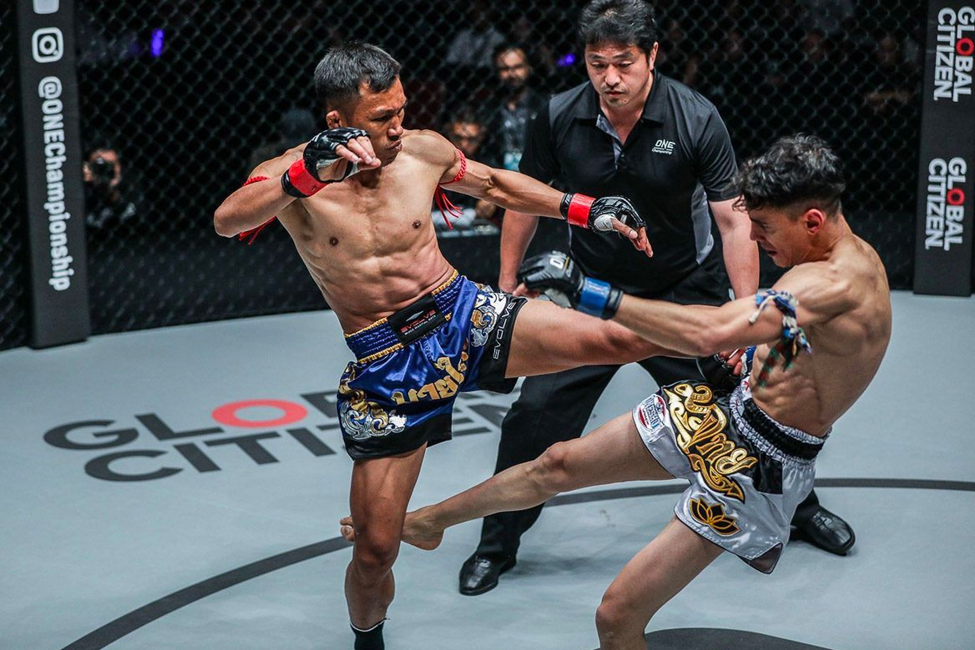 Singtongnoi Por Telakun tags Joseph Lasiri. [Photo ONE Championship]