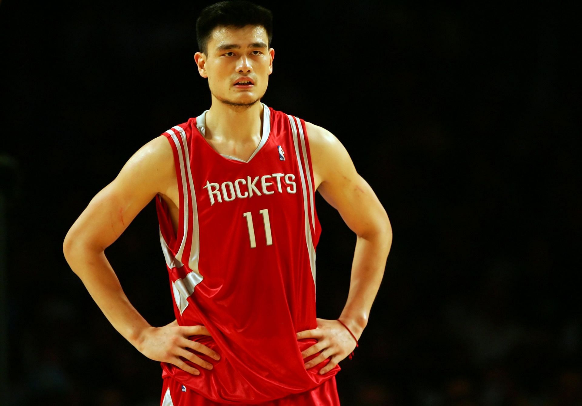 Why is yao ming's shop first name on jersey