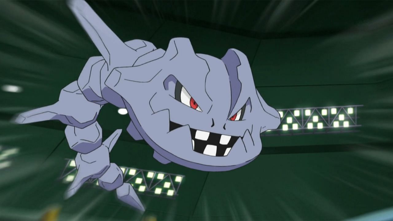 Steelix as it appears in the anime (Image via The Pokemon Company)