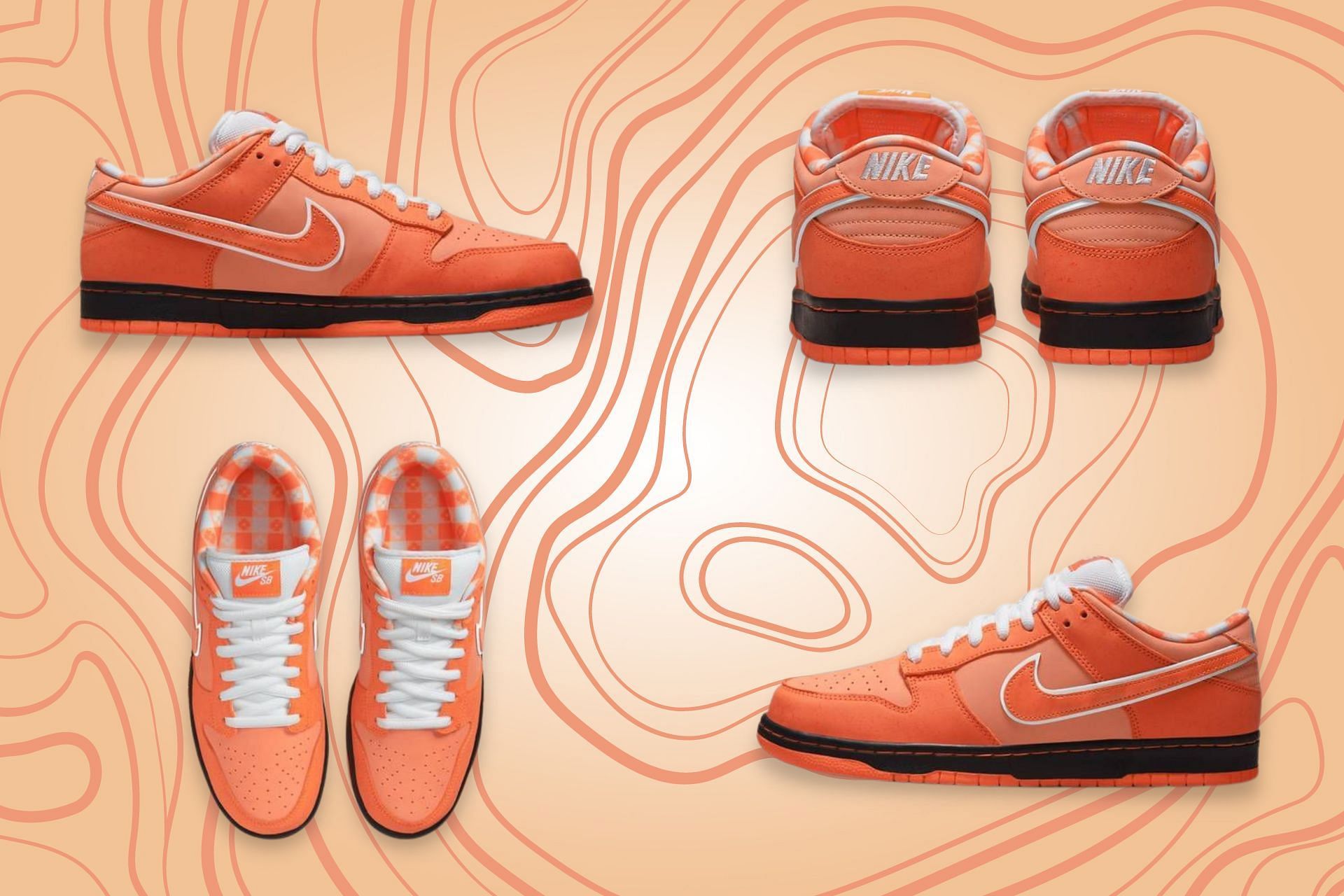 Here&#039;s a detailed look at the Concepts x Nike SB Dunk Low shoes (Image via Sportskeeda)