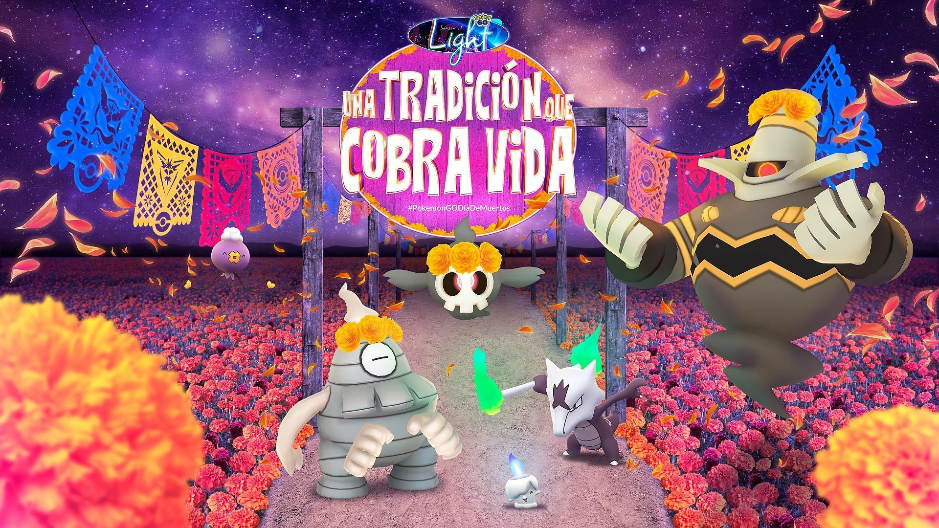 The Day of the Dead is largely celebrated in Mexico and the Americas, as well as in Pokemon GO (Image via Niantic)