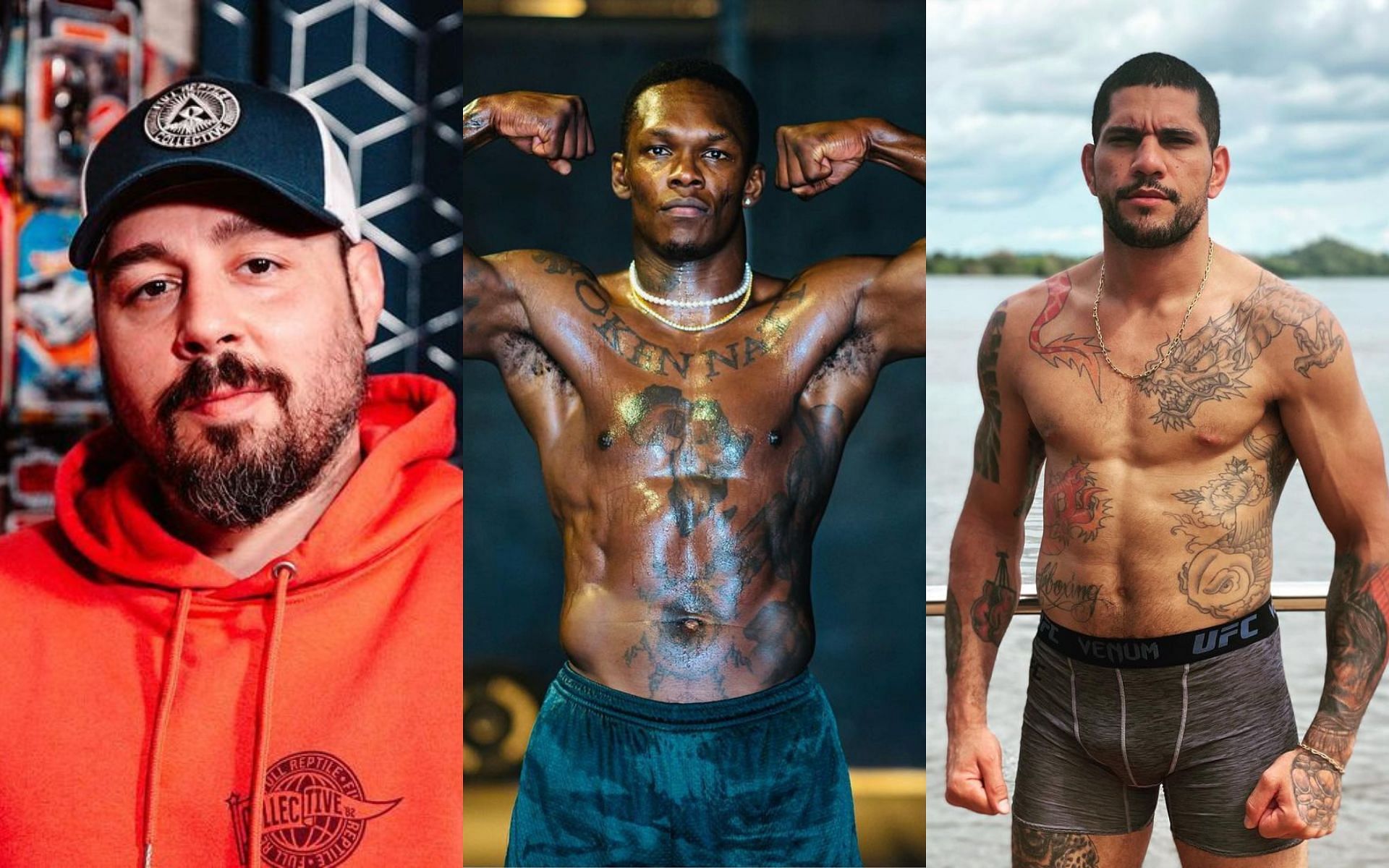 Dan Hardy (Left), Israel Adesanya (Middle), Alex Pereira (Right) [Image courtesy: @danhradymma, @stylebender, @alexpoatanpereira on Instagram]