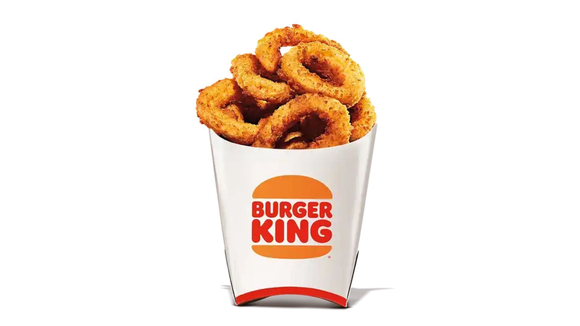 small serving of the chain&#039;s classic fried onion rings (Image via Burger King)