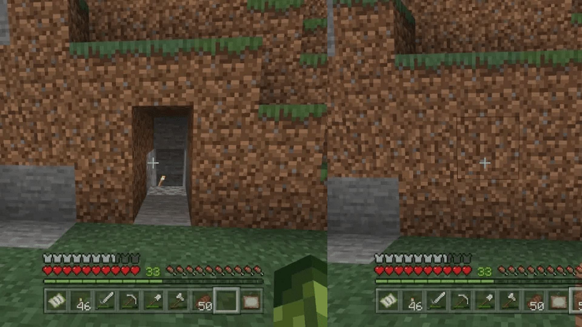 Piston doors are one of the oldest tricks in the book, but they still work (Image via Mojang)